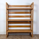 Folding bookcase shelf