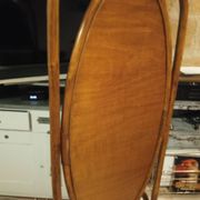Antique curved rattan mirror – 175 cm – Art Nouveau elegance