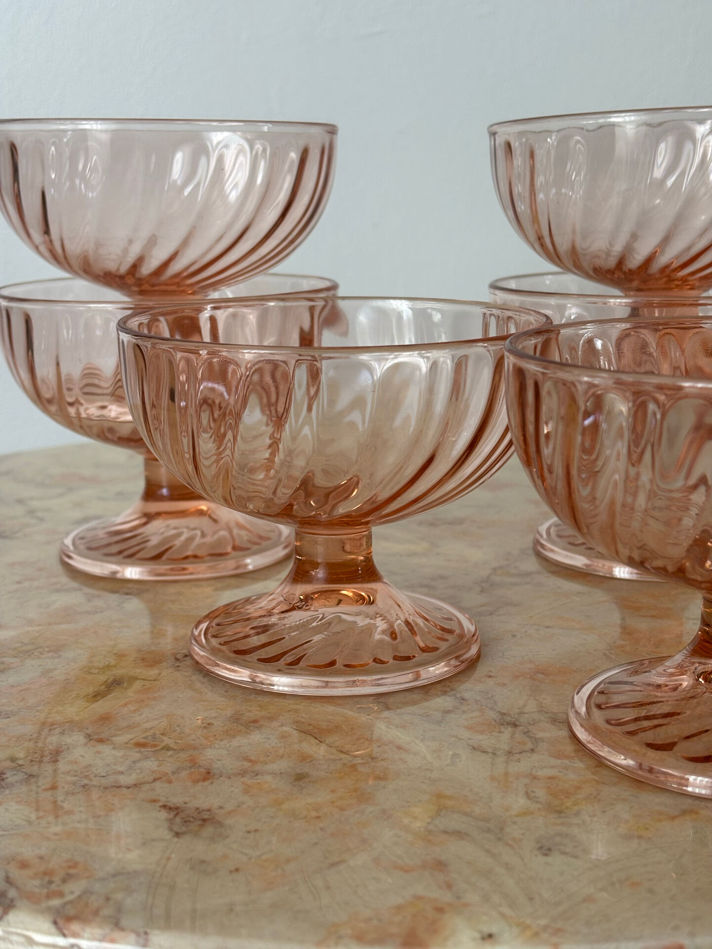 Rosaline ice cream bowls Luminarc