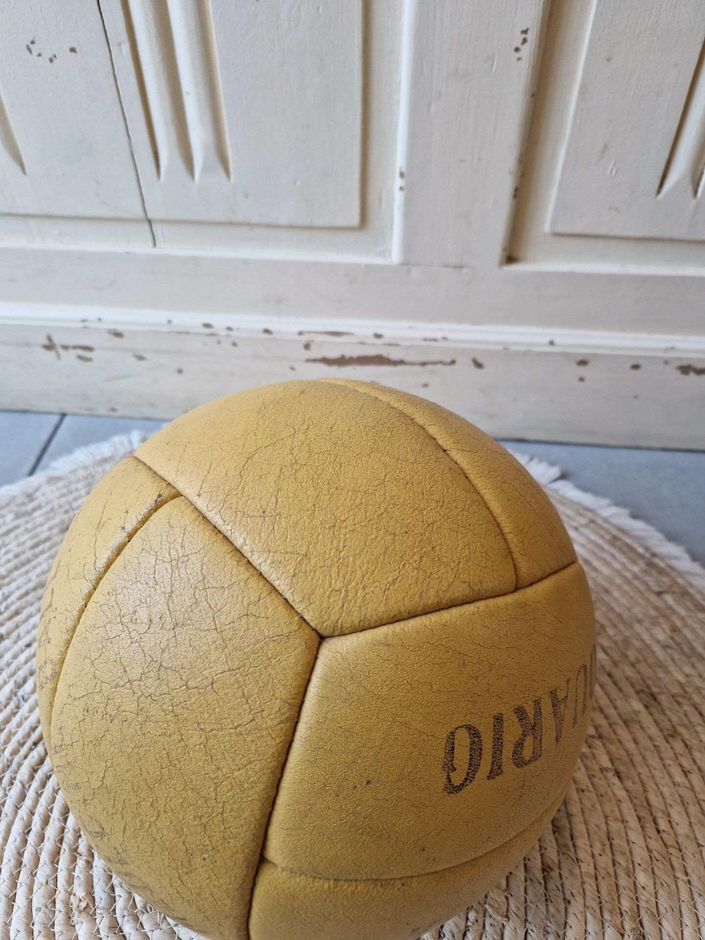 1960s Leather Medicine Ball