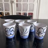 6 ceramic cups hand painter