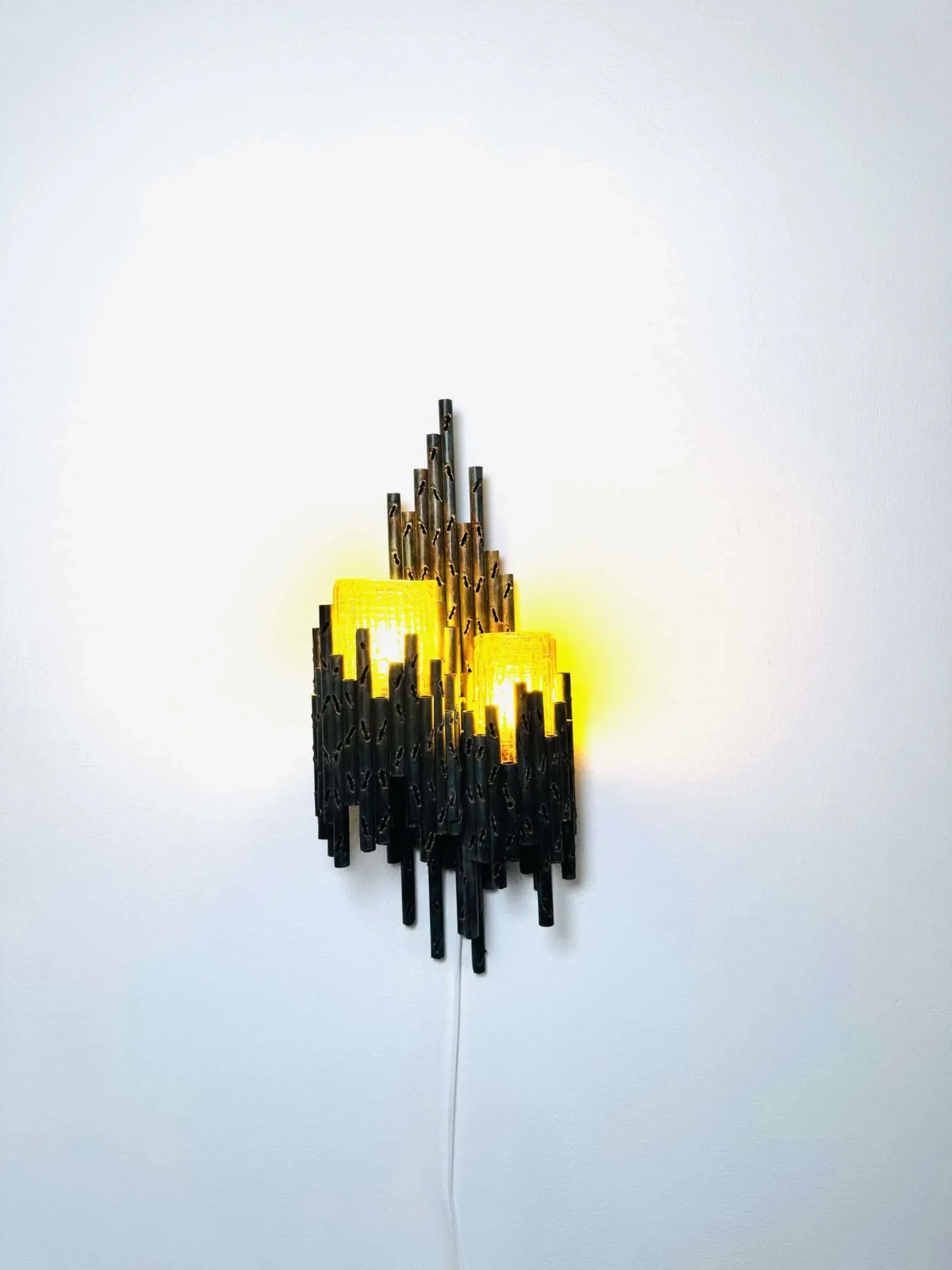 Lampe murale brutaliste par Marcel Fantoni, Italie, années 1960.