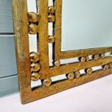 Brutalist mirror in solid bronze, 1970s