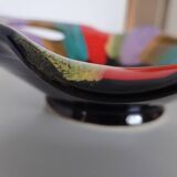 Large Vallauris ceramic bowl signed – colourful decorative centrepiece.