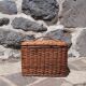 Wicker basket with padlock