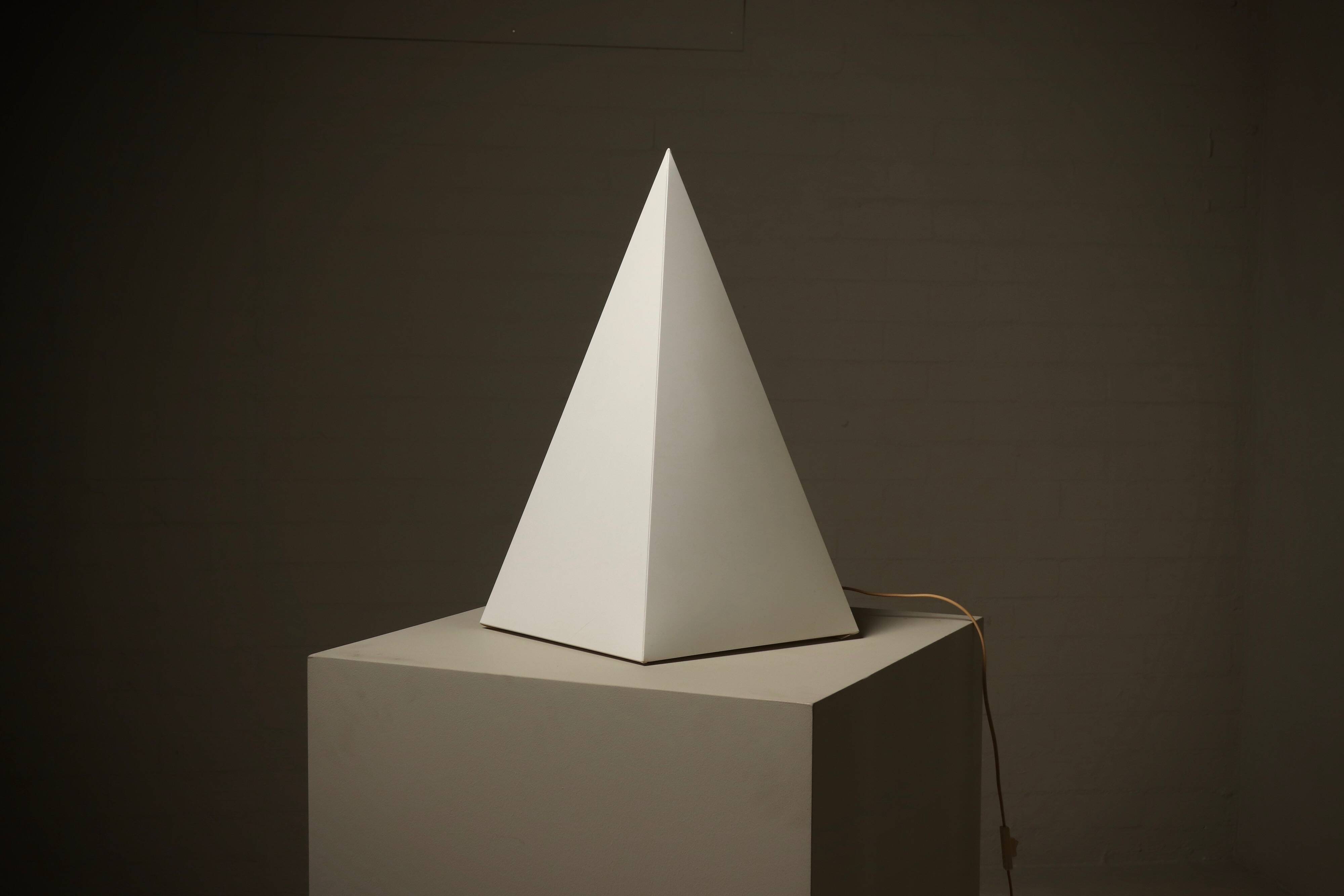 Large Pyramid Table Lamp from Woja Holland 1980s