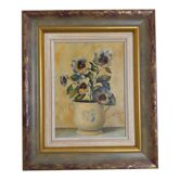 Still life painting by F Villeneuve