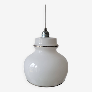 Suspension en opaline blanche