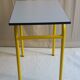 Bureau vintage jaune et sa chaise