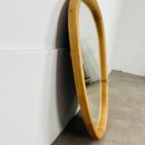 Scandinavian style wooden rim rearview mirror