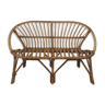 Bench 2 places rattan and bamboo shape basket