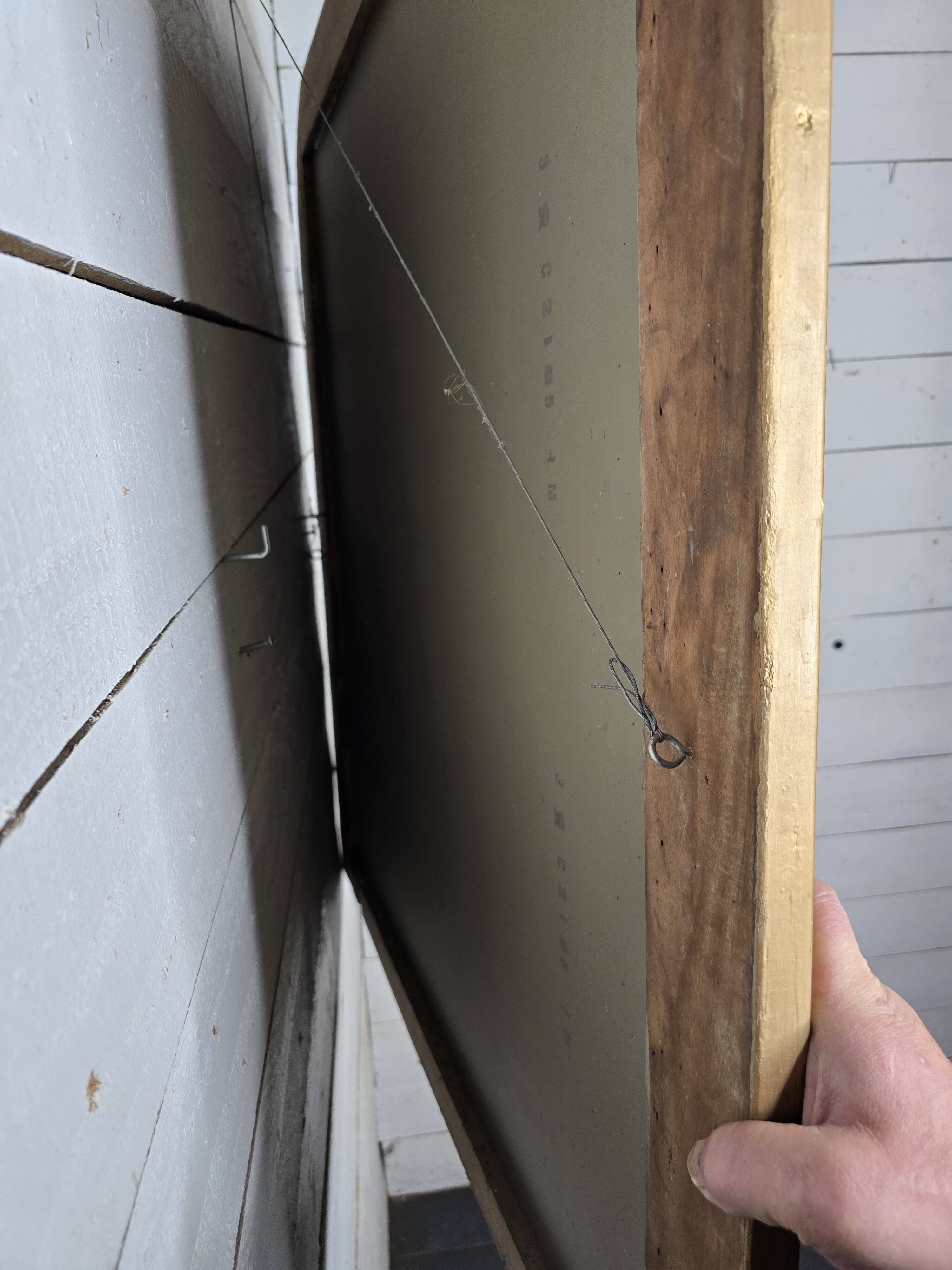 Old Louis Philippe style gilded mirror beveled mirror