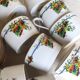 10 tea cups and creamer in Limoges porcelain