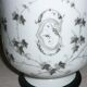 Painted porcelain planter and pot signed P. AGIN
