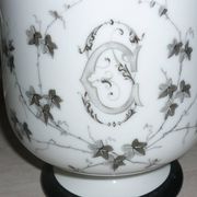 Painted porcelain planter and pot signed P. AGIN