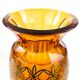 Art déco vase, honey crystal, galvanic coating, Poland, 1930s