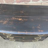 Alsatian curved chest of drawers XVIIIth patinated