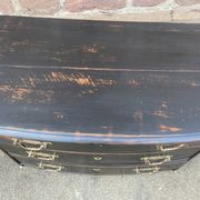 Alsatian curved chest of drawers XVIIIth patinated