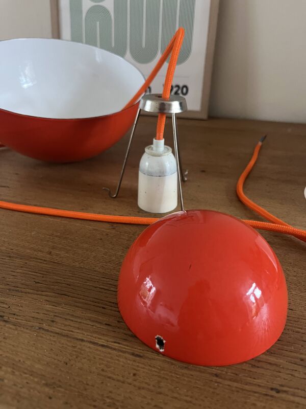 Lampe vintage enamel Louis Poulsen Flowerpot - Verner Panton - VP1