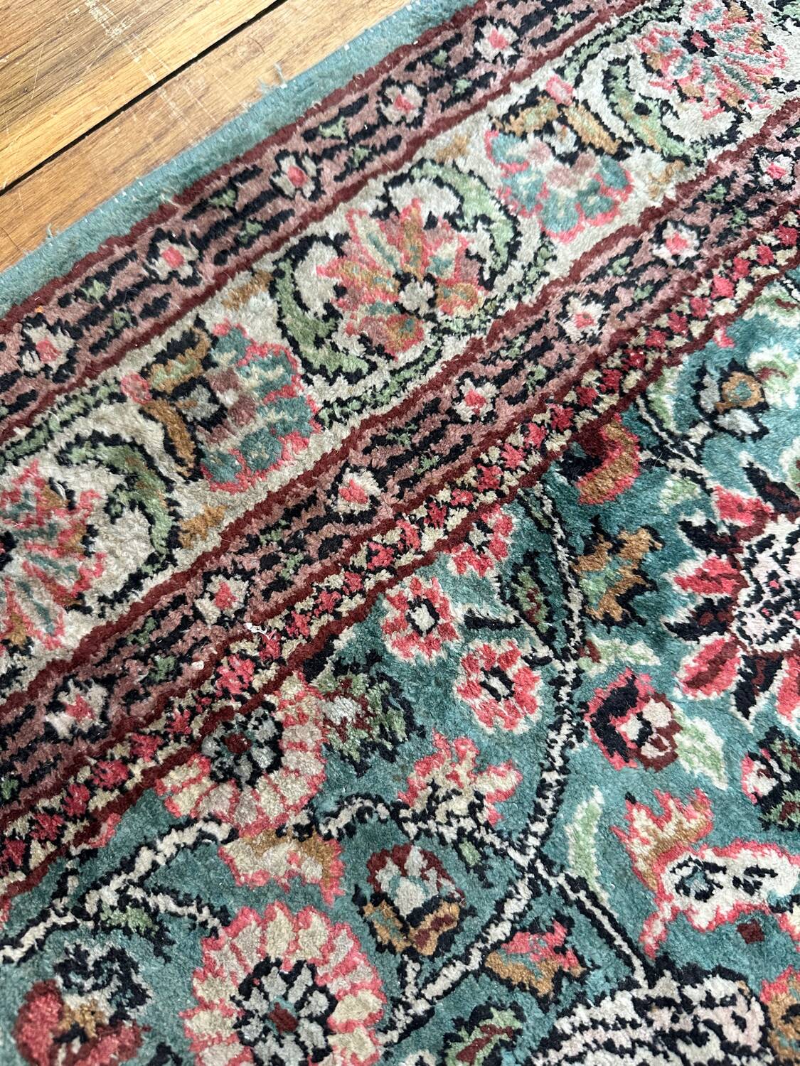 Antique Indian runner rug 301x81