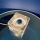 Lampe de table en verre « Ice Cube » Mid Century Peill & Putzler