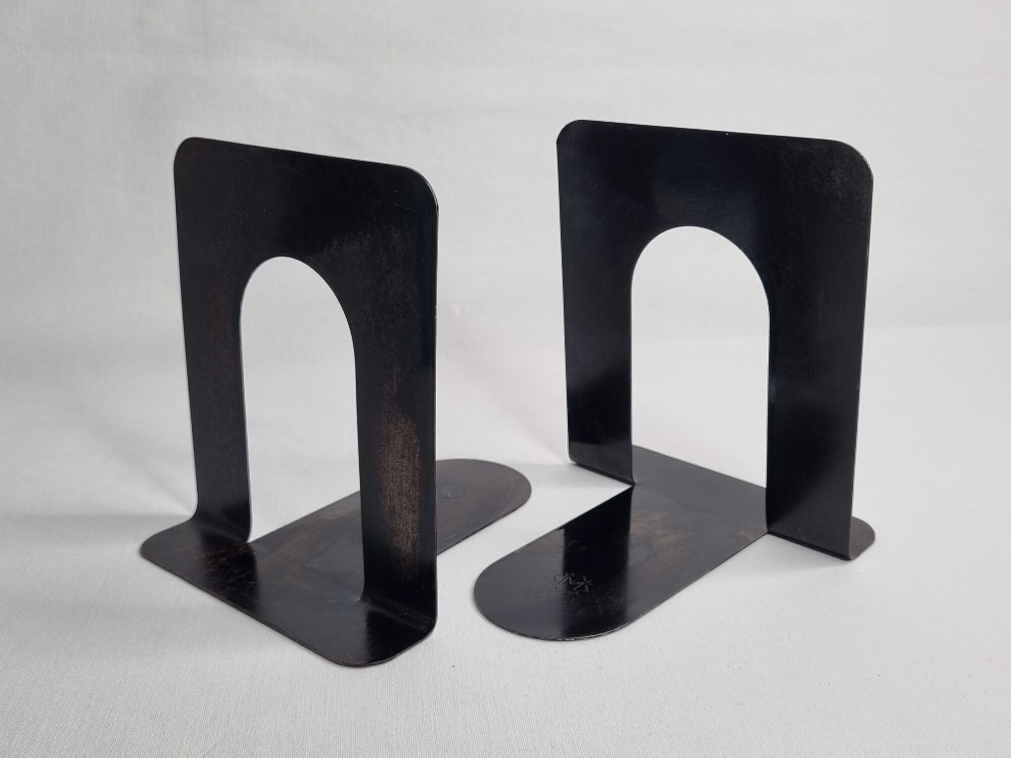 Pair of industrial book greenhouse in black lacquered steel