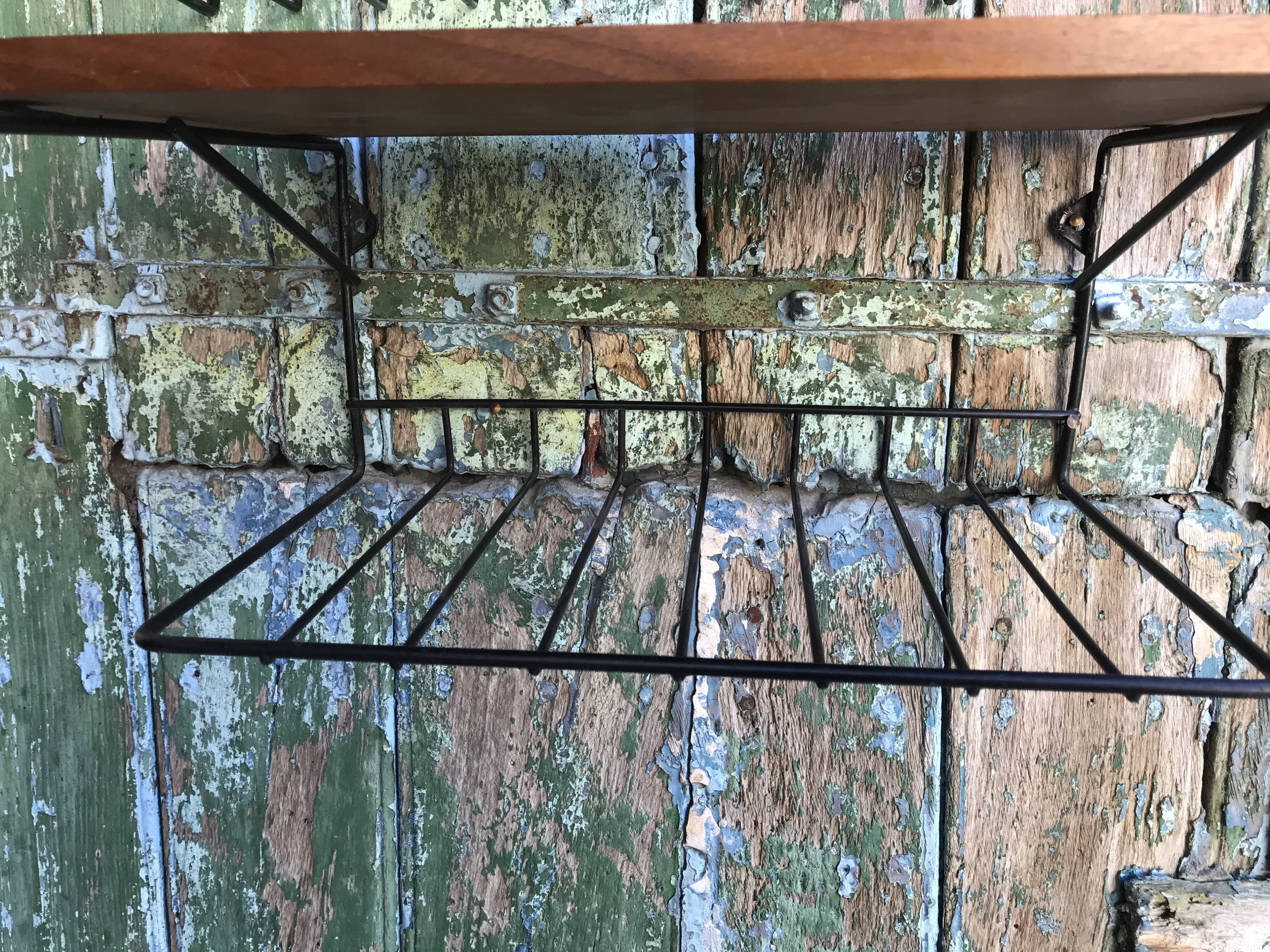 Vintage mid-century string shelf
