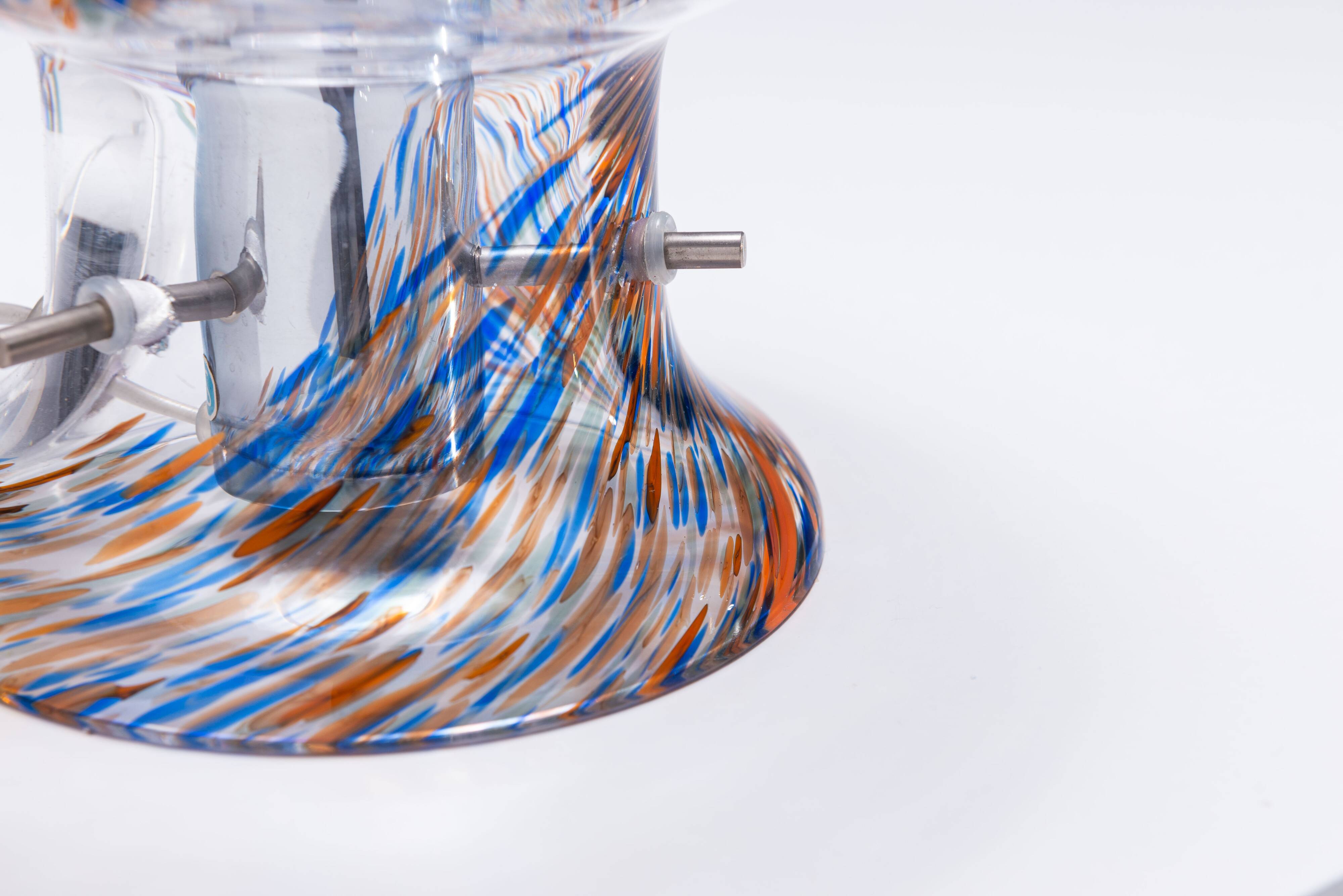 Glass table lamp by Olle Alberius for Orrefors Sweden, 1970s