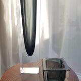 Pair of Sommerso vases in black Murano glass