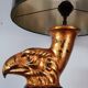 70s desk lamp black and golden eagle head