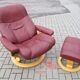 Armchair with Footstool, Stressless, Switzerland, 1970s