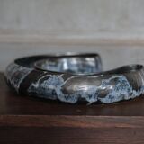 Ceramic jardinière signed Blain Francoise, pottery La Borne, centre of your