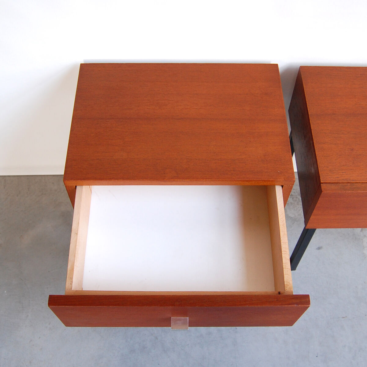 Pair of bedside tables by Pierre Guariche for Meurop
