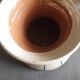Enamelled terracotta vase pitcher with double handles - 1950s/1960s