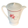 White earthenware coffee pot with red leaf decoration, art deco