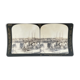 Old photography stereo, stereograph, luxury albumine 1903 Pei Ho River, China