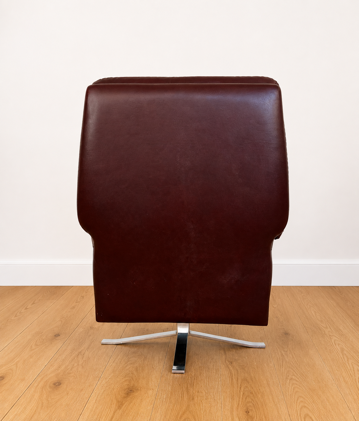 Vintage Swedish Arne Norell lounge chairs and matching stools 1970s