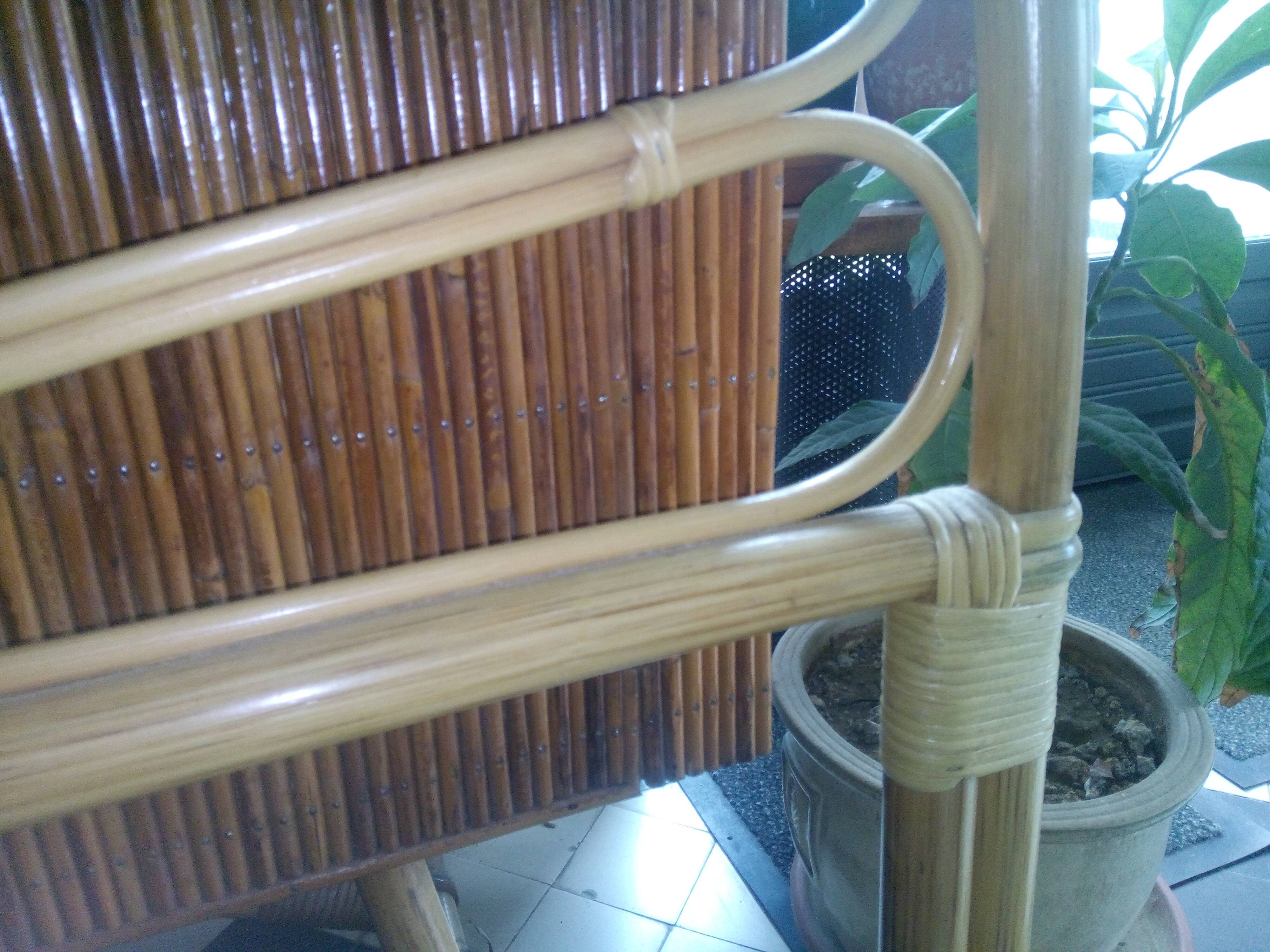 Rattan bedhead