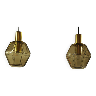 Pair of Lamps by Glashütte Limburg, Germany 1970s