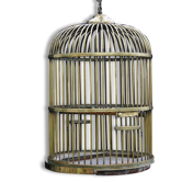 Cage à perroquet en laiton XVIIIème siècle