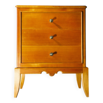 60s cherry and brass chest of drawers