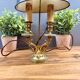 Lampe bouillotte ancienne en bronze – abat-jour métal