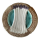 Asparagus plate in earthenware – acanthus and shells – around 1900