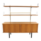 Scandinavian teak “drum rack” sideboard, Sweden, 1960