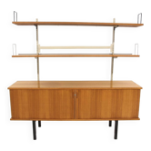 Scandinavian teak “drum rack” sideboard, Sweden, 1960