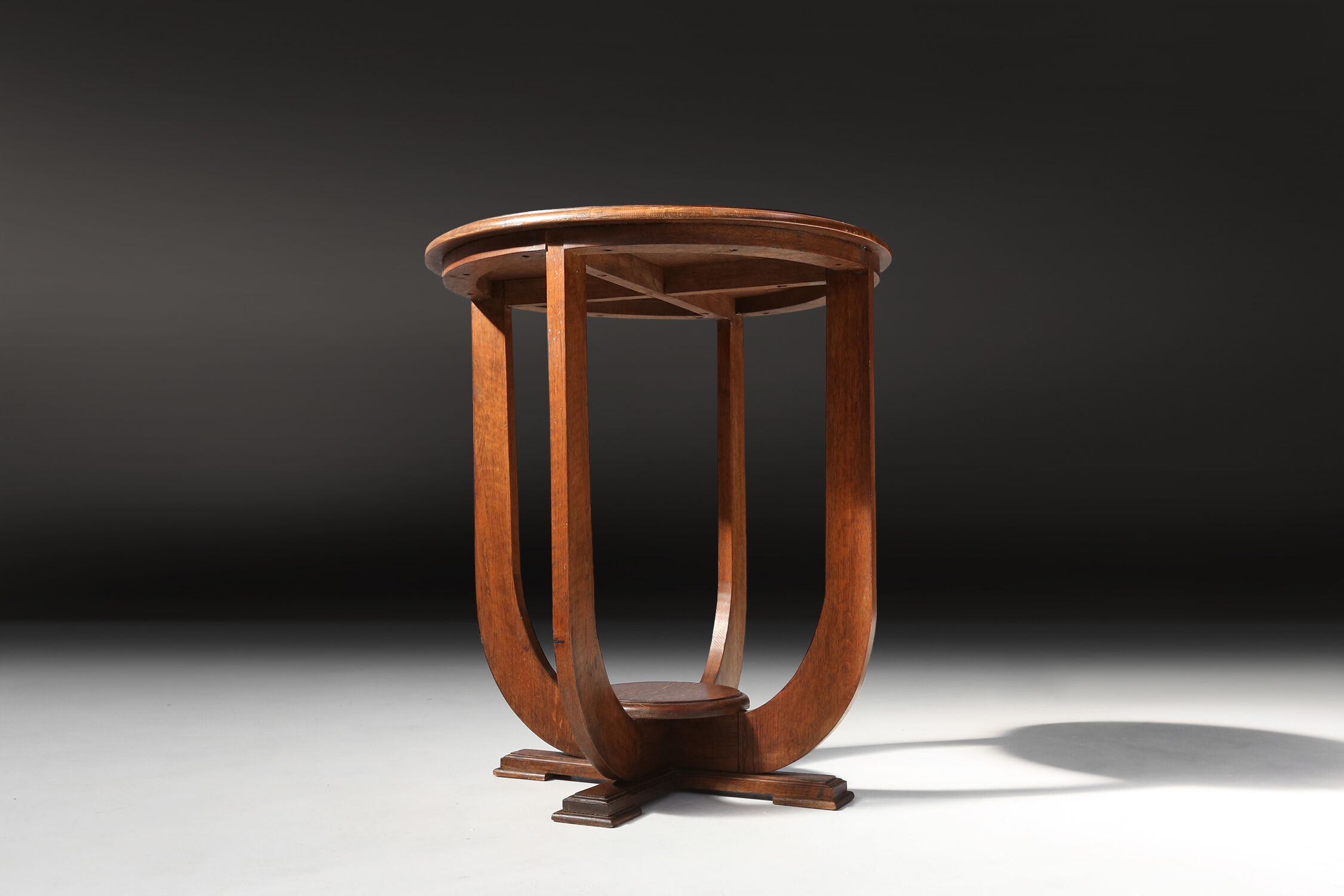 Art Deco side table in oak wood, 1930's