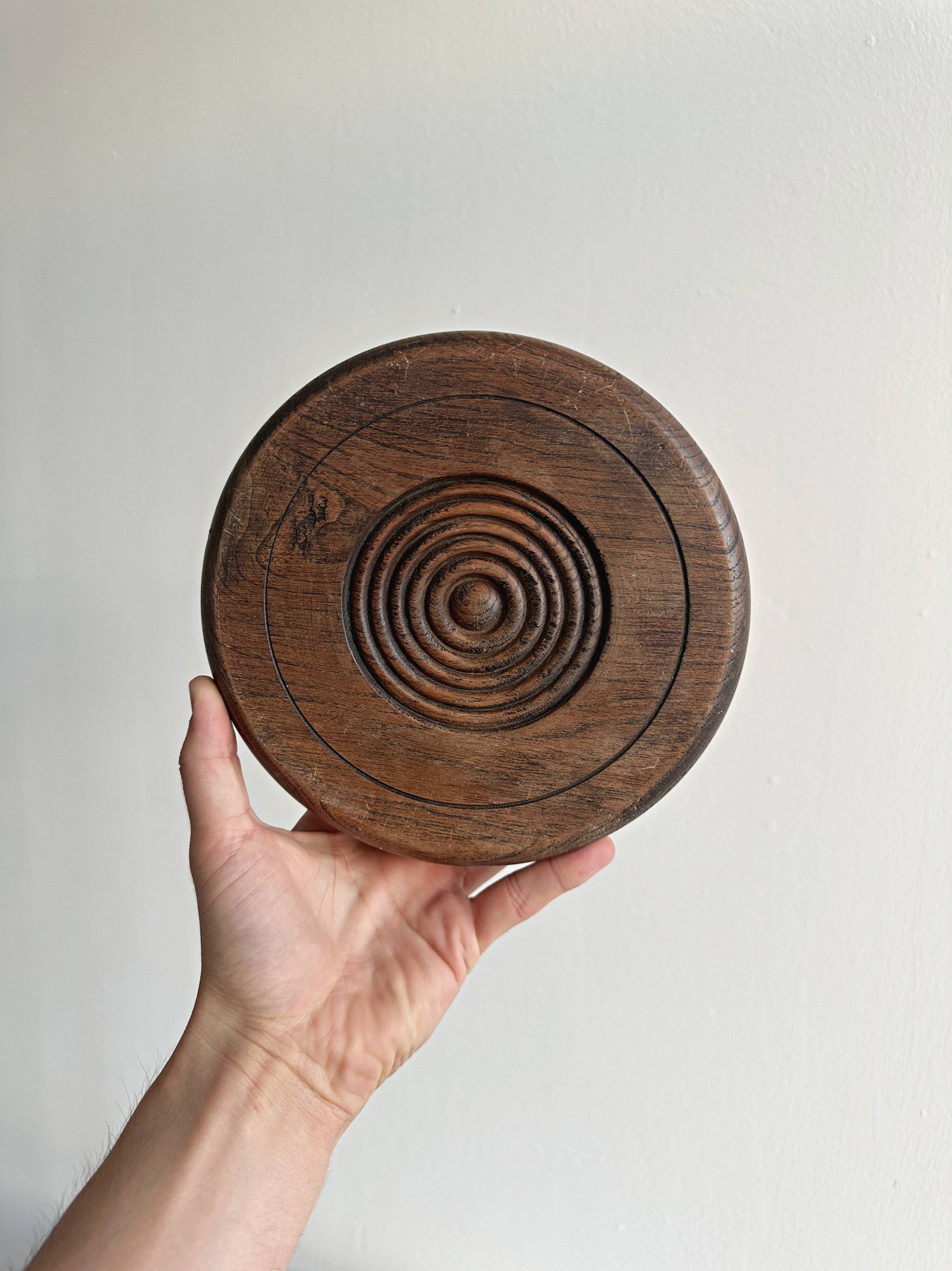 Small turned wooden tripod stool