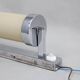 1930s Bauhaus tubular wall light, chrome & creamy glass, Czechoslovakia