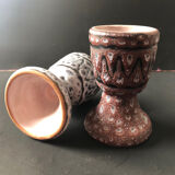 Pair of ceramic egg cups by Jean Austruy