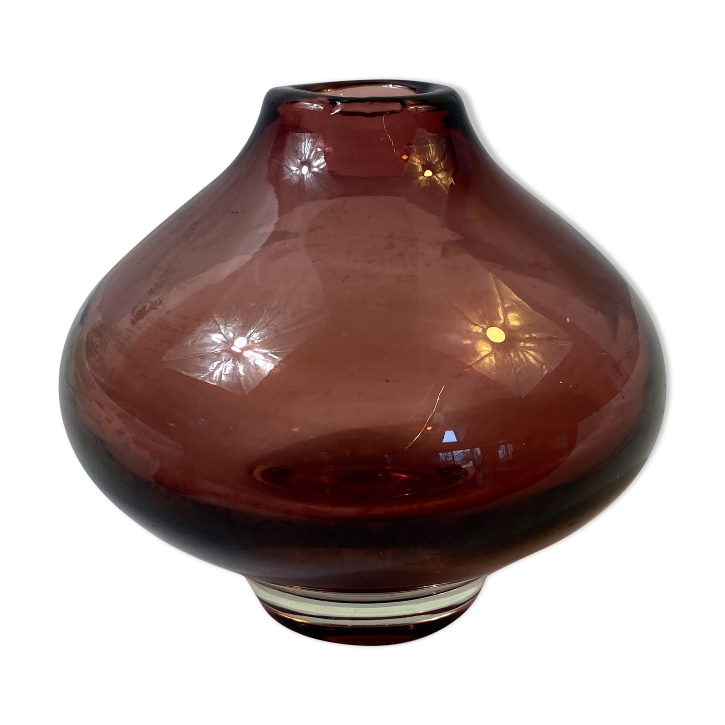 Purple vase Aimo Okkolin for Riihimäen Lasi Oy